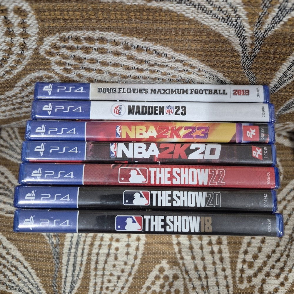 PlayStation 4 Video Game Collection - Blue Cases. All Games are New Sealed.